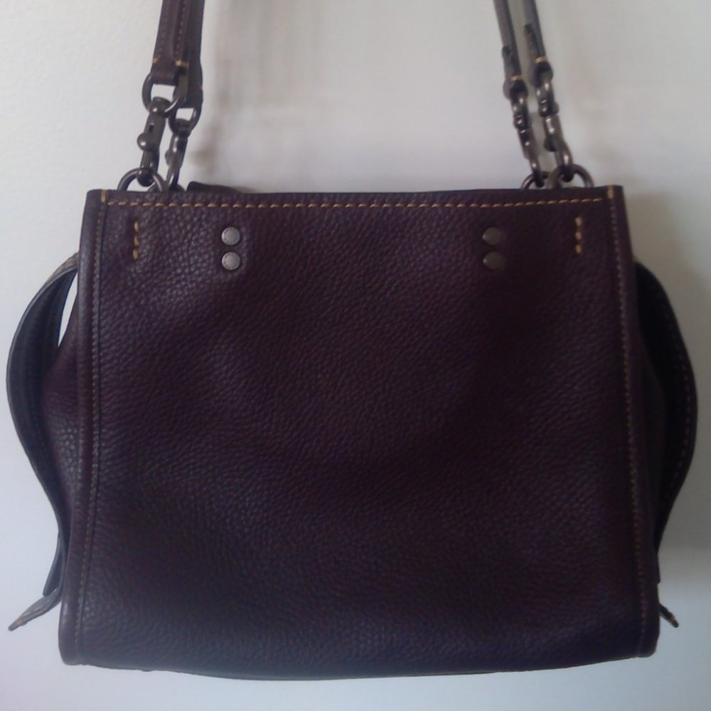Coach Dark Purple Satchel - Picture 3 of 12